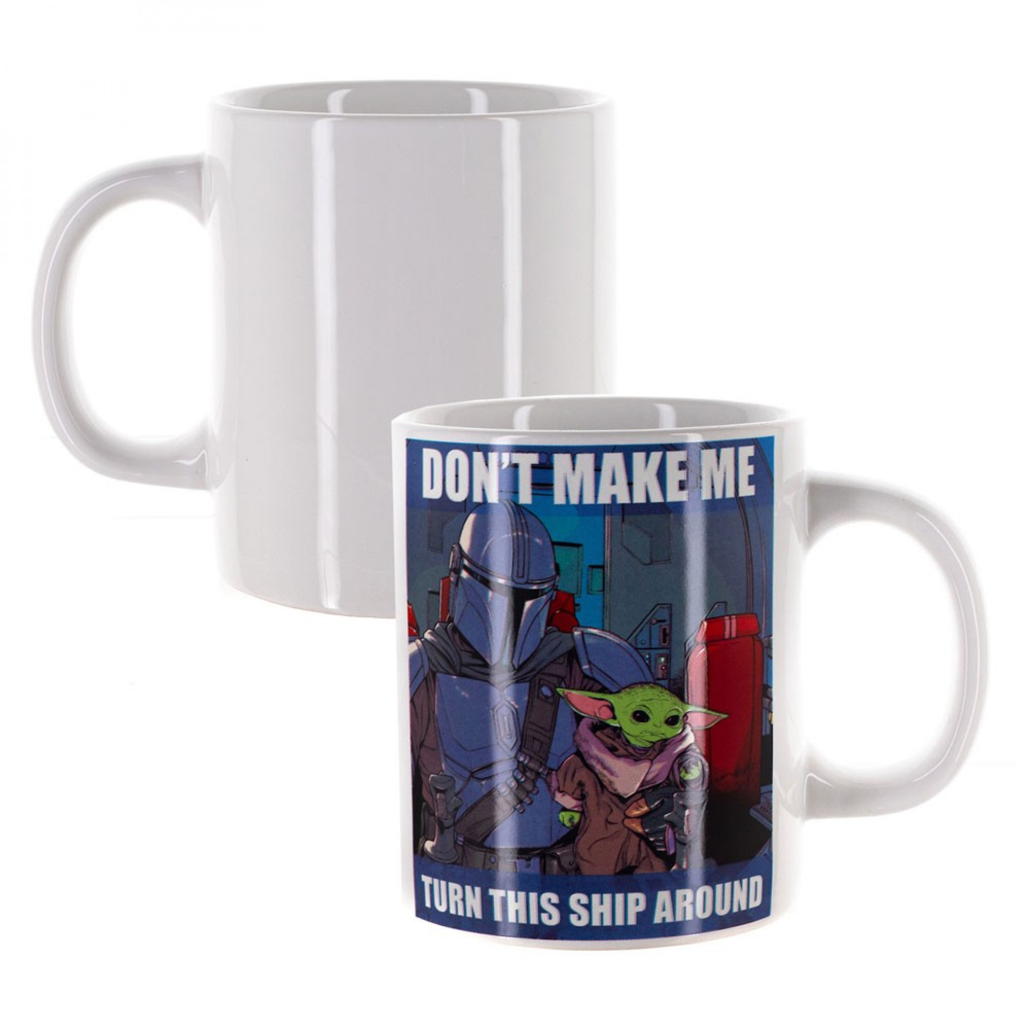 Star Wars The Mandalorian Grogu "Don't Make Me" Meme 16oz Ceramic Mug